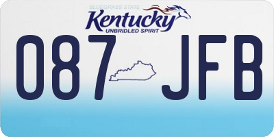 KY license plate 087JFB