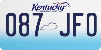 KY license plate 087JFO