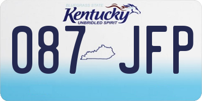 KY license plate 087JFP