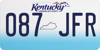 KY license plate 087JFR