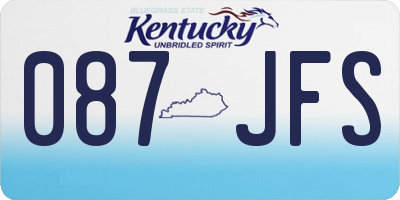 KY license plate 087JFS
