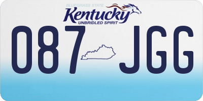 KY license plate 087JGG