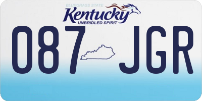 KY license plate 087JGR