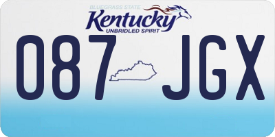 KY license plate 087JGX