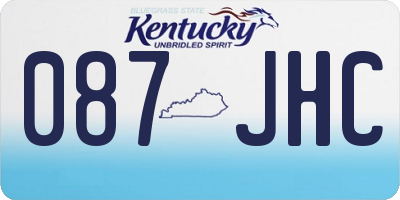 KY license plate 087JHC