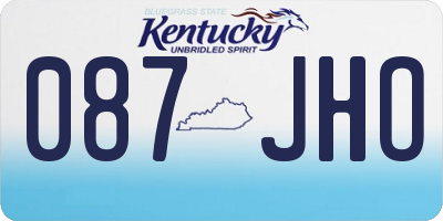 KY license plate 087JHO