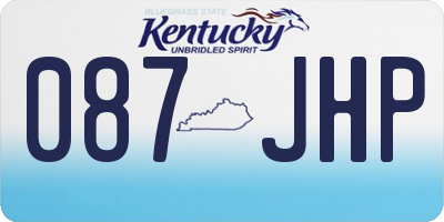 KY license plate 087JHP