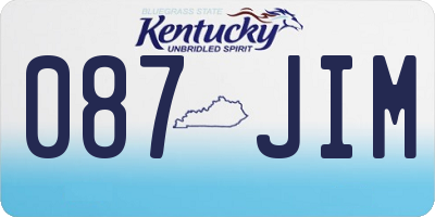 KY license plate 087JIM
