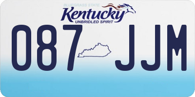 KY license plate 087JJM