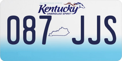 KY license plate 087JJS