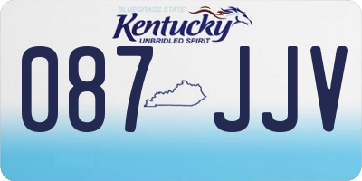 KY license plate 087JJV