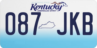 KY license plate 087JKB