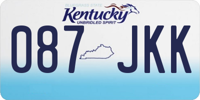 KY license plate 087JKK