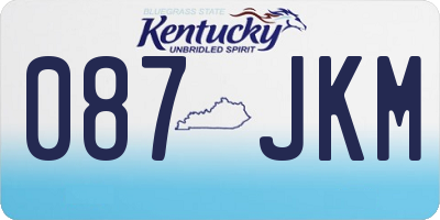 KY license plate 087JKM