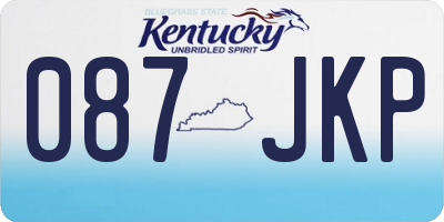 KY license plate 087JKP