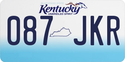KY license plate 087JKR