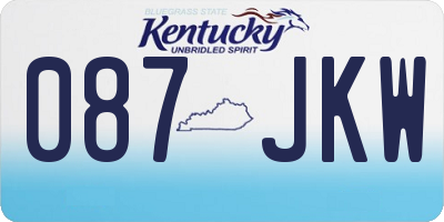 KY license plate 087JKW