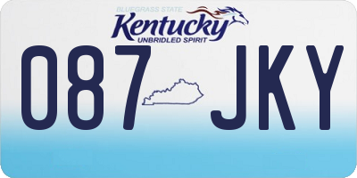 KY license plate 087JKY