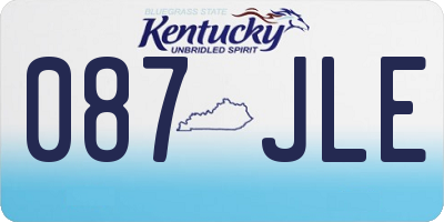 KY license plate 087JLE