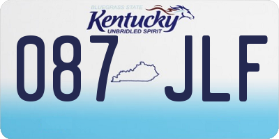 KY license plate 087JLF