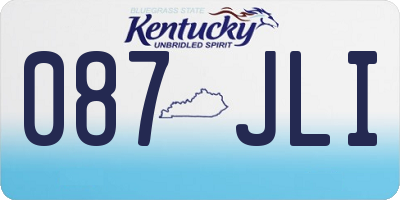 KY license plate 087JLI