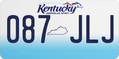 KY license plate 087JLJ