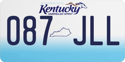 KY license plate 087JLL