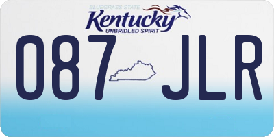 KY license plate 087JLR