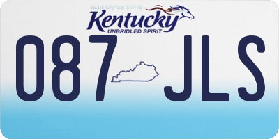 KY license plate 087JLS