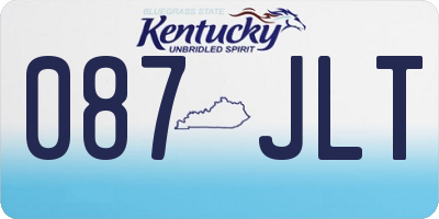 KY license plate 087JLT