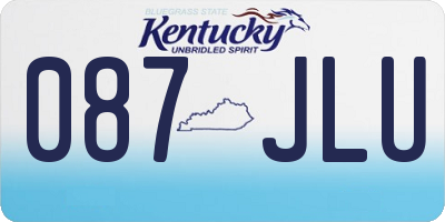 KY license plate 087JLU