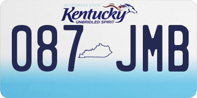 KY license plate 087JMB