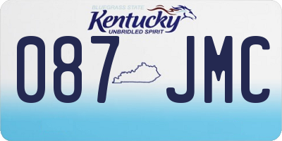 KY license plate 087JMC