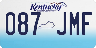 KY license plate 087JMF