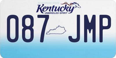 KY license plate 087JMP