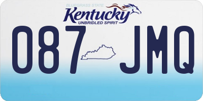 KY license plate 087JMQ