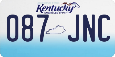 KY license plate 087JNC