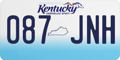 KY license plate 087JNH