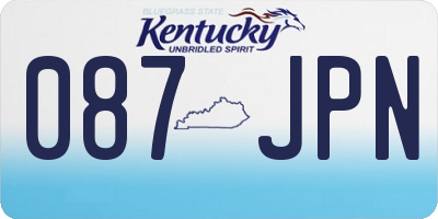 KY license plate 087JPN