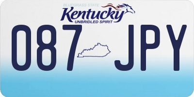 KY license plate 087JPY