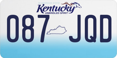 KY license plate 087JQD