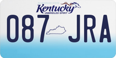 KY license plate 087JRA