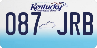 KY license plate 087JRB