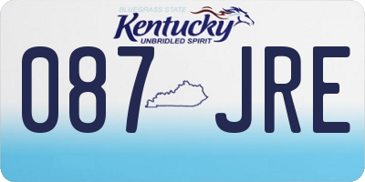 KY license plate 087JRE