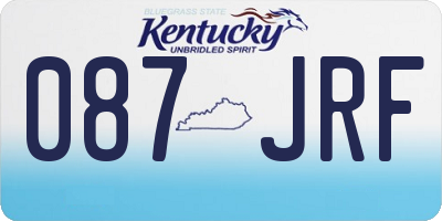 KY license plate 087JRF