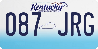 KY license plate 087JRG