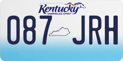KY license plate 087JRH