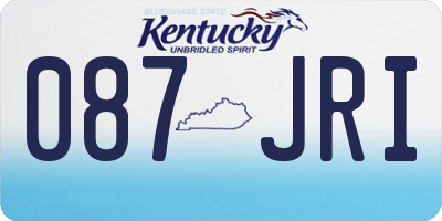 KY license plate 087JRI