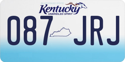 KY license plate 087JRJ