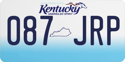 KY license plate 087JRP